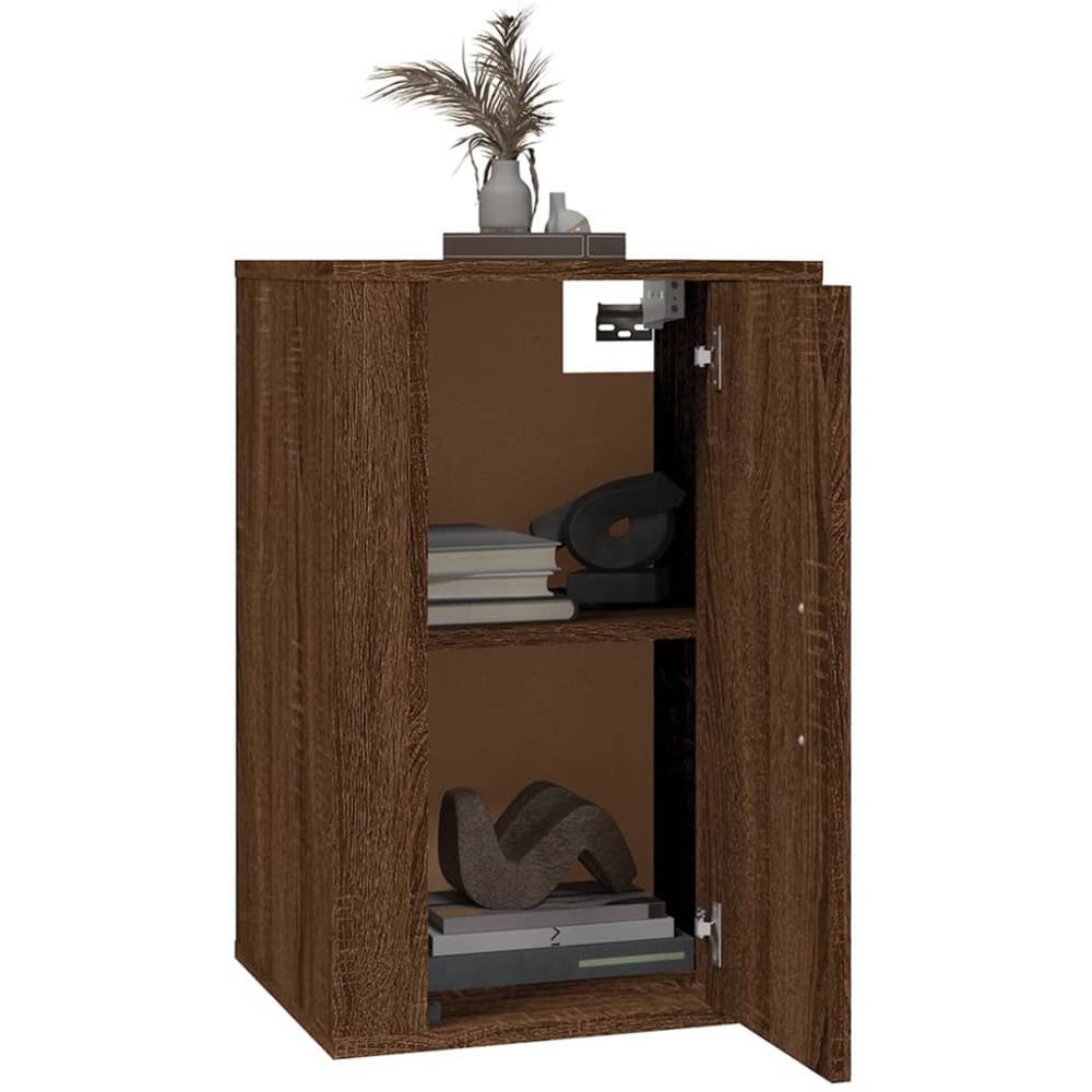 vidaXL Single Door Brown Oak Wall Mounted TV Cabinet Set of 2 Image 3
