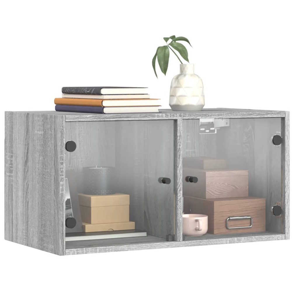 vidaXL 2 Door Grey Sonoma Wall Cabinet Image 4