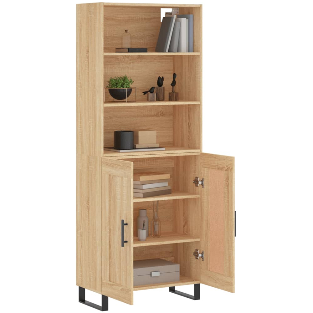 vidaXL 2 Door 3 Shelf Sonoma Oak Highboard Image 3