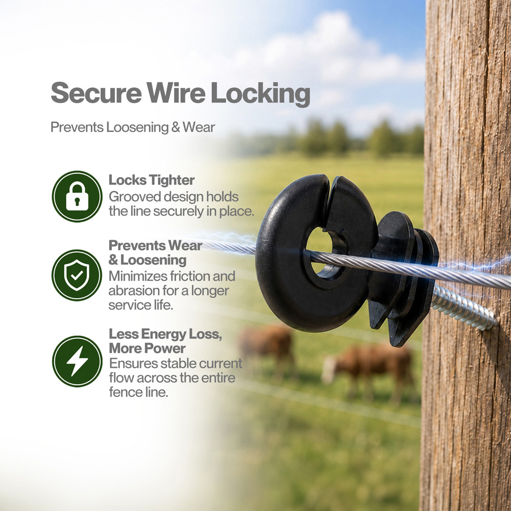 Traderight 120 Piece Grooved Electric Fence Insulator Image 4