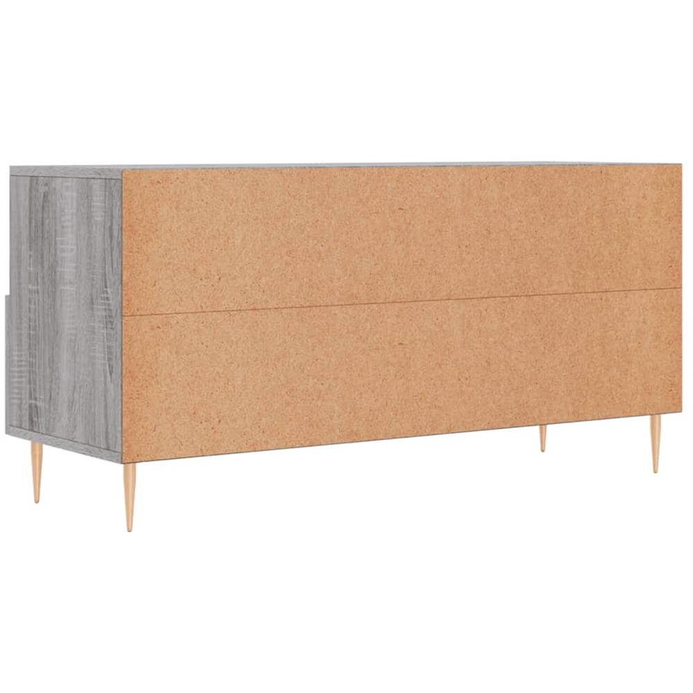 vidaXL 3 Drawer 3 Shelf Grey Sonoma TV Cabinet Image 6