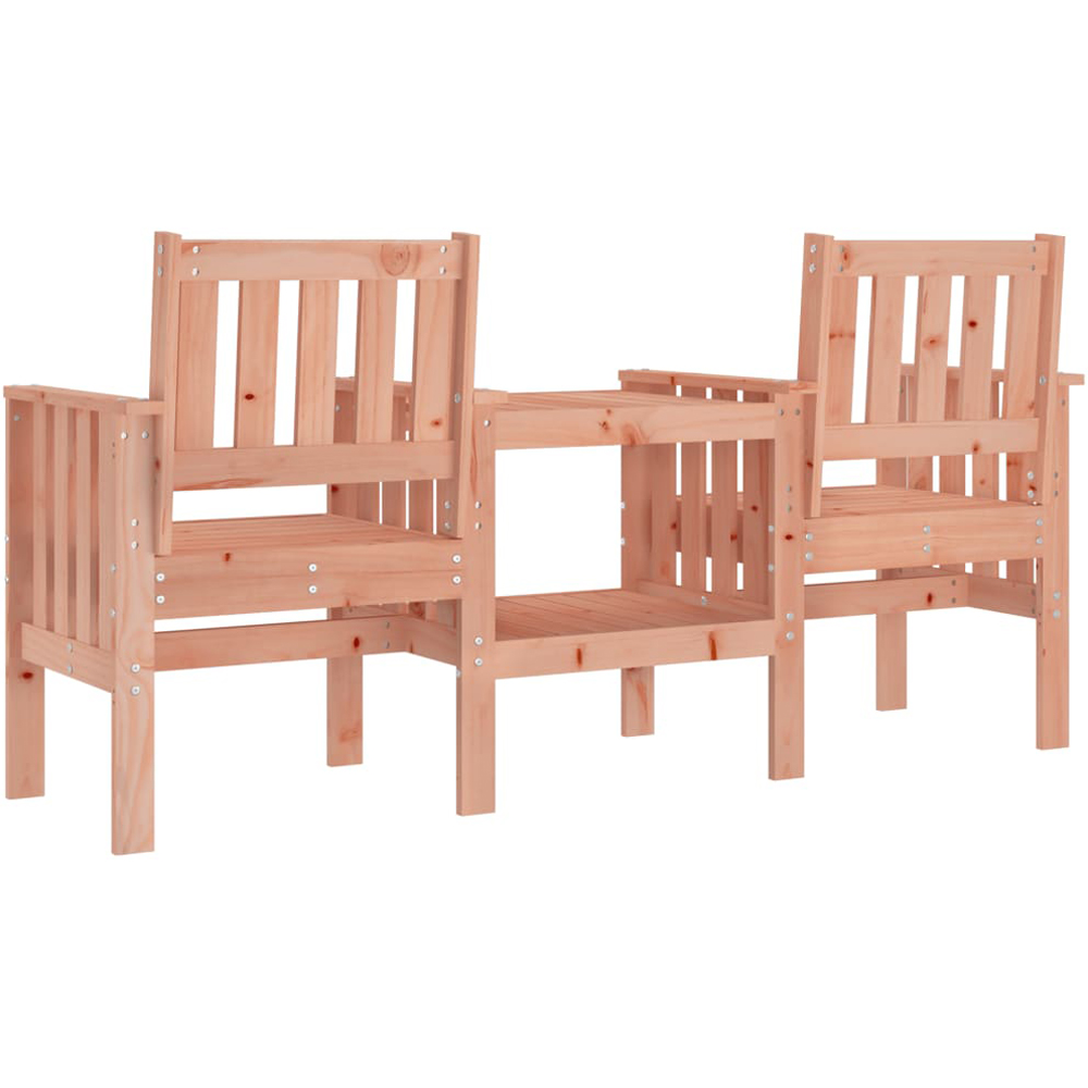 vidaXL 2 Seater Natural Solid Douglas Wood Slatted Garden Companion Seat Image 4