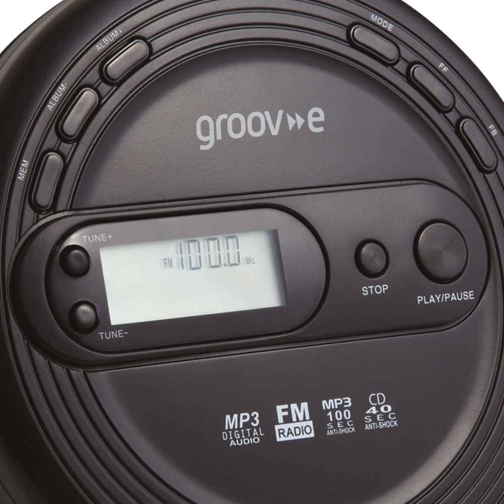 Groov-e Black Personal MP3 Playback and Radio Image 3