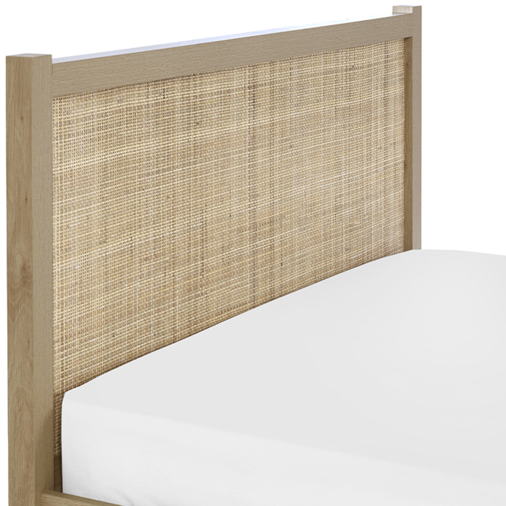 Julian Bowen Padstow Rattan Double Oak Bed Frame Image 5