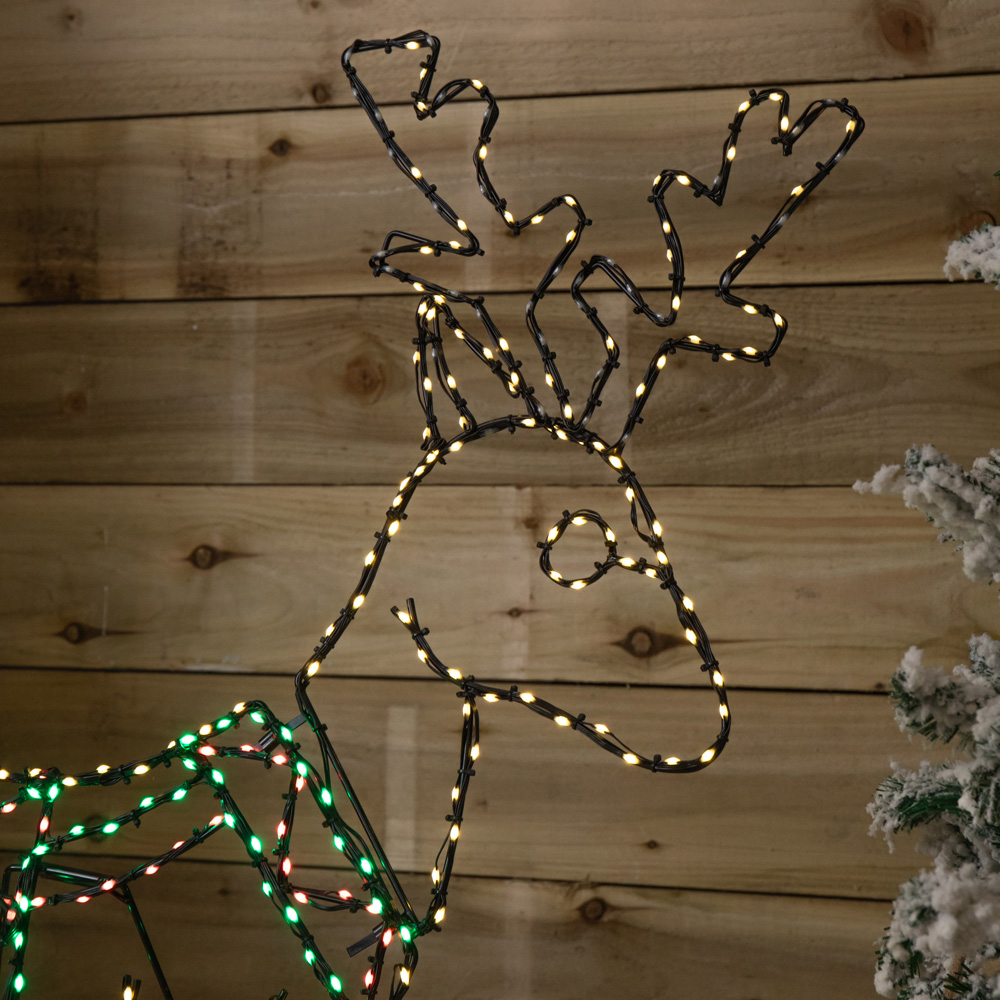 Samuel Alexander FlexiBrights 420 Multicoloured LED Reindeer Christmas Decoration 1.4m x 86cm Image 8
