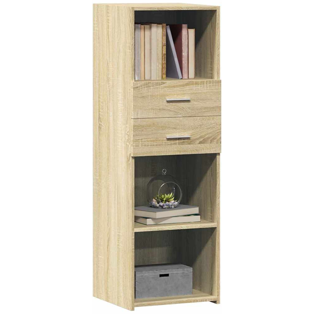 vidaXL 2 Drawer 3 Shelf Sonoma Oak Tall Highboard Image 3