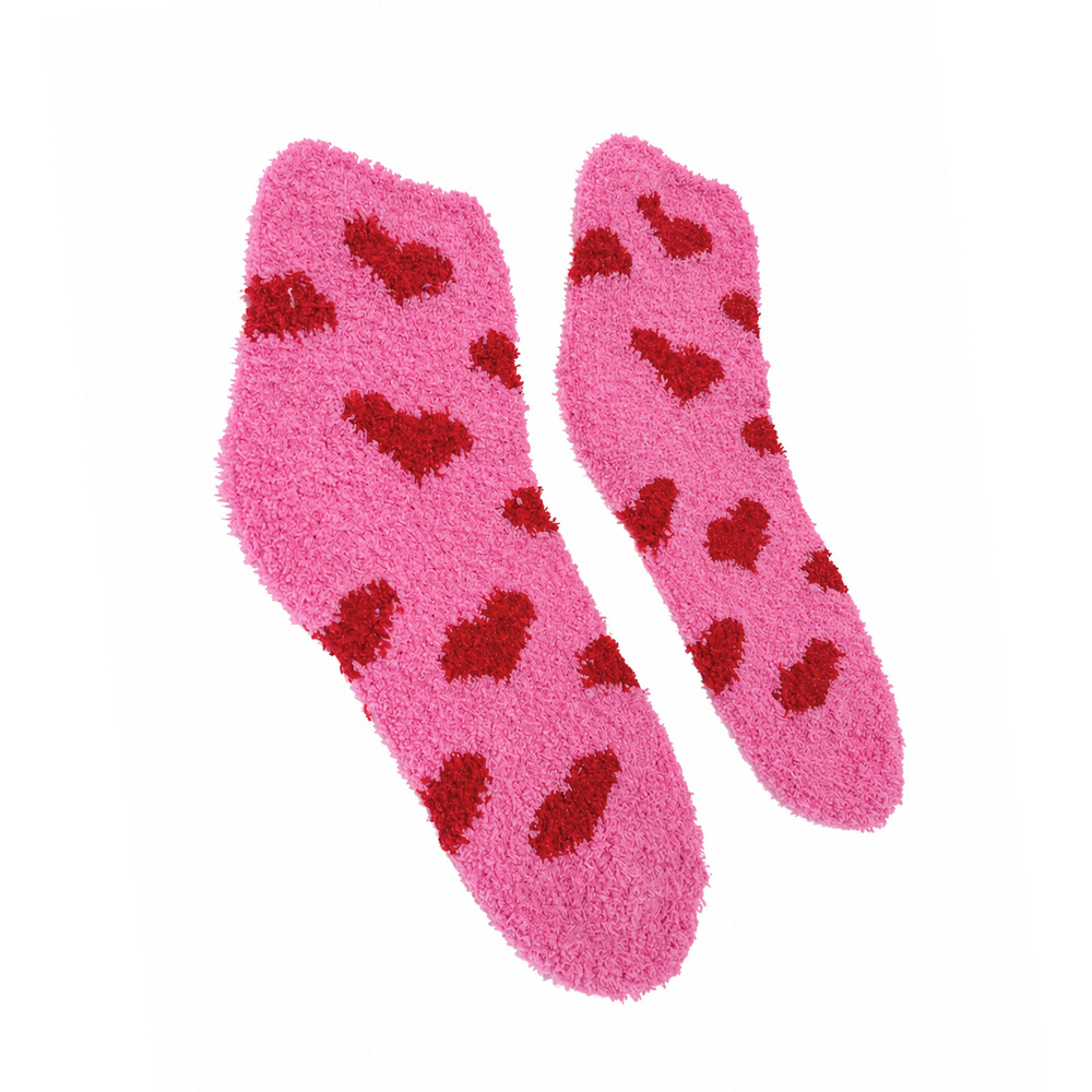 Pack of 2 Fluffy Heart Socks Image 3