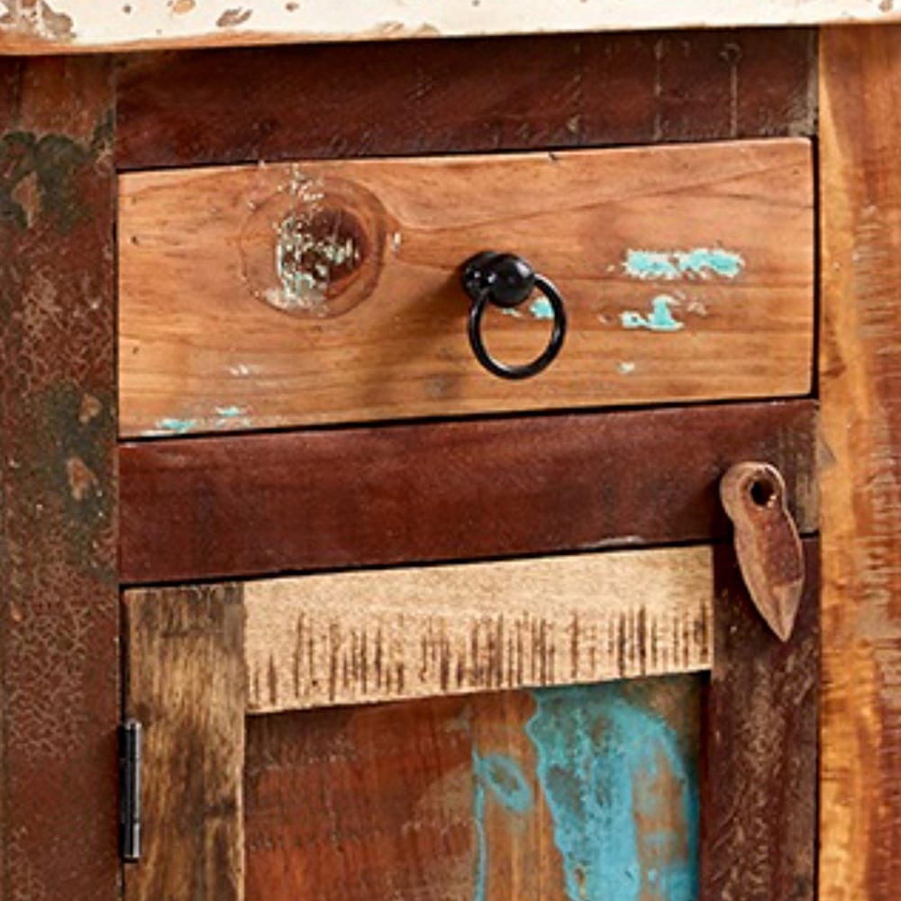 Brooklyn Camea Single Door Single Drawer Wooden Bedside Table Image 3