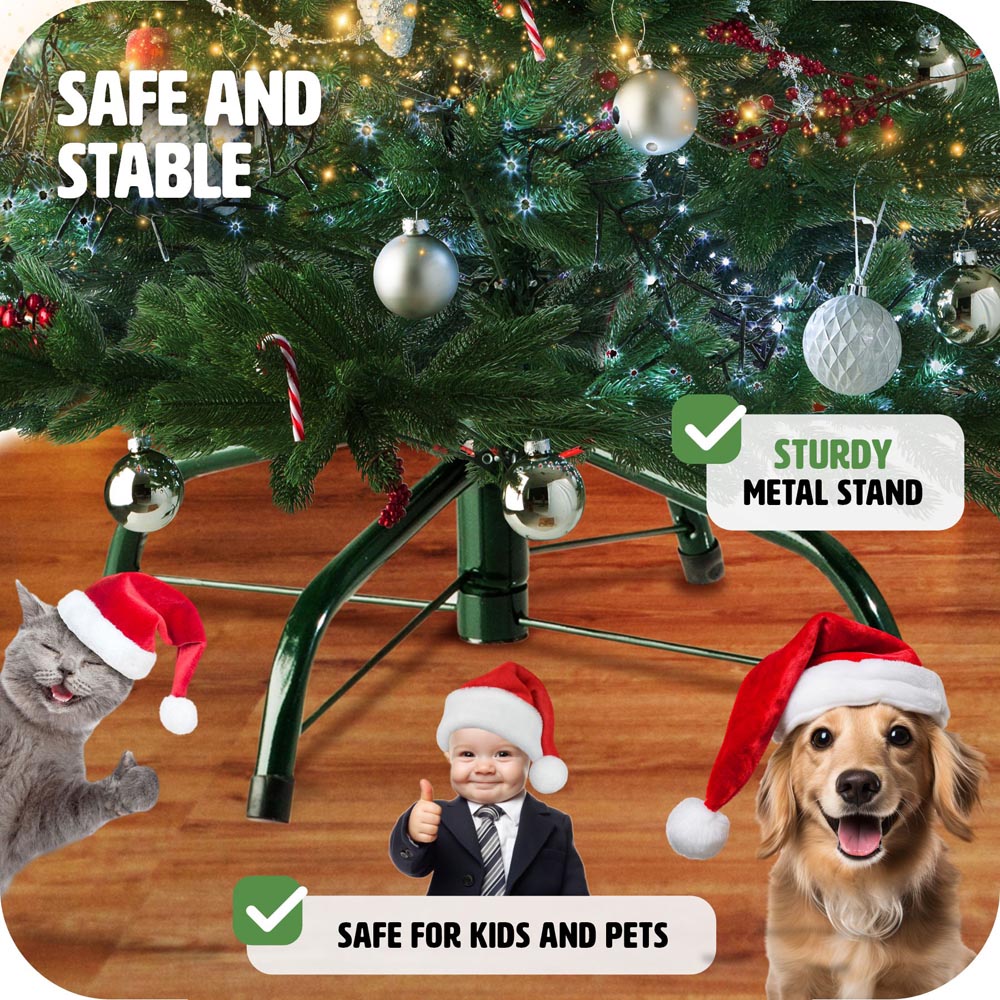 tectake Injection Moulding Lifelike Artificial Christmas Tree 4.5ft Image 3