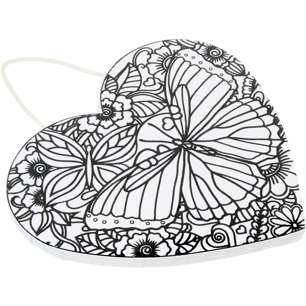 Colour Your Own Butterfly Heart Canvas Image 6