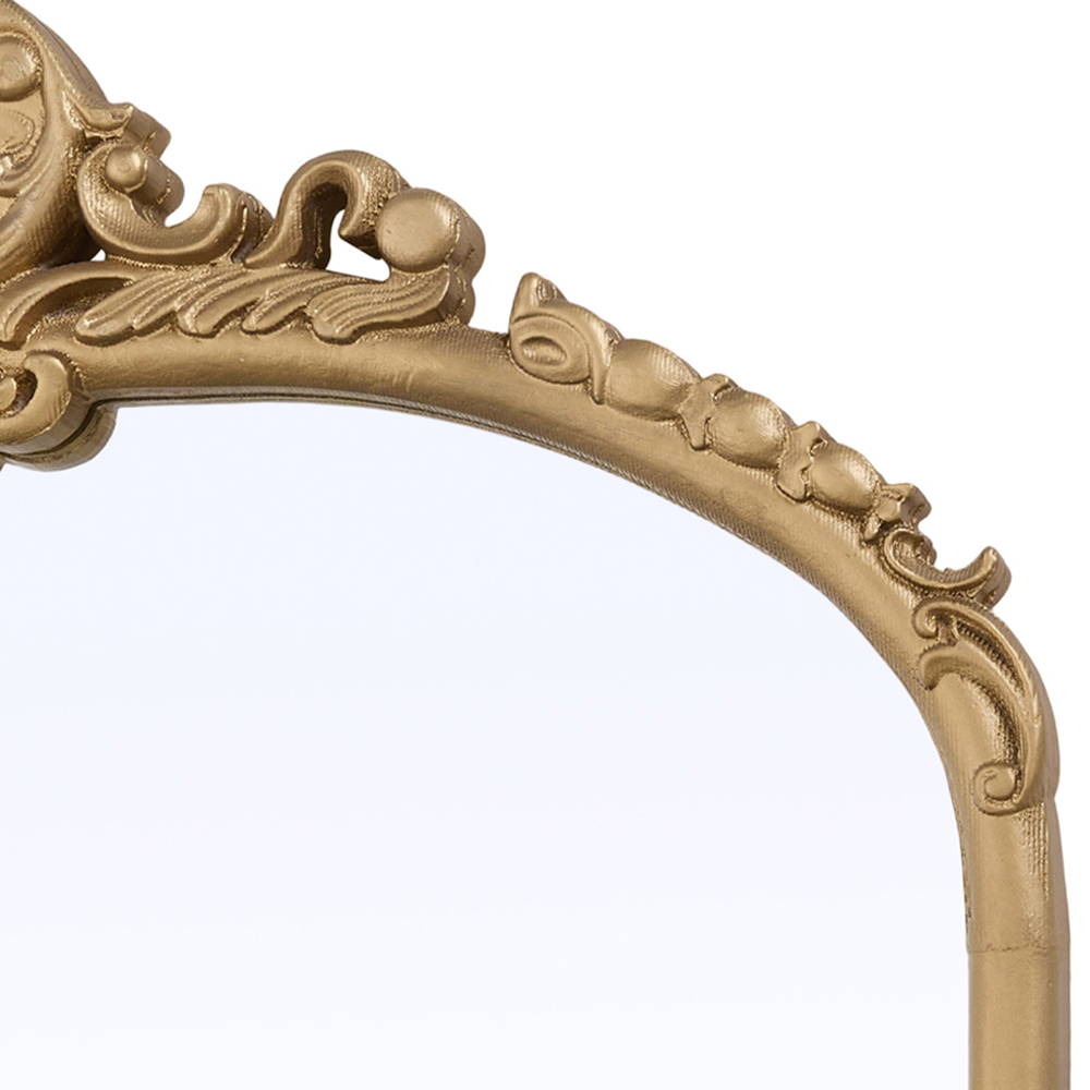 Living and Home Gold Arched Vintage Wall Mirror 96 x 66cm Image 5
