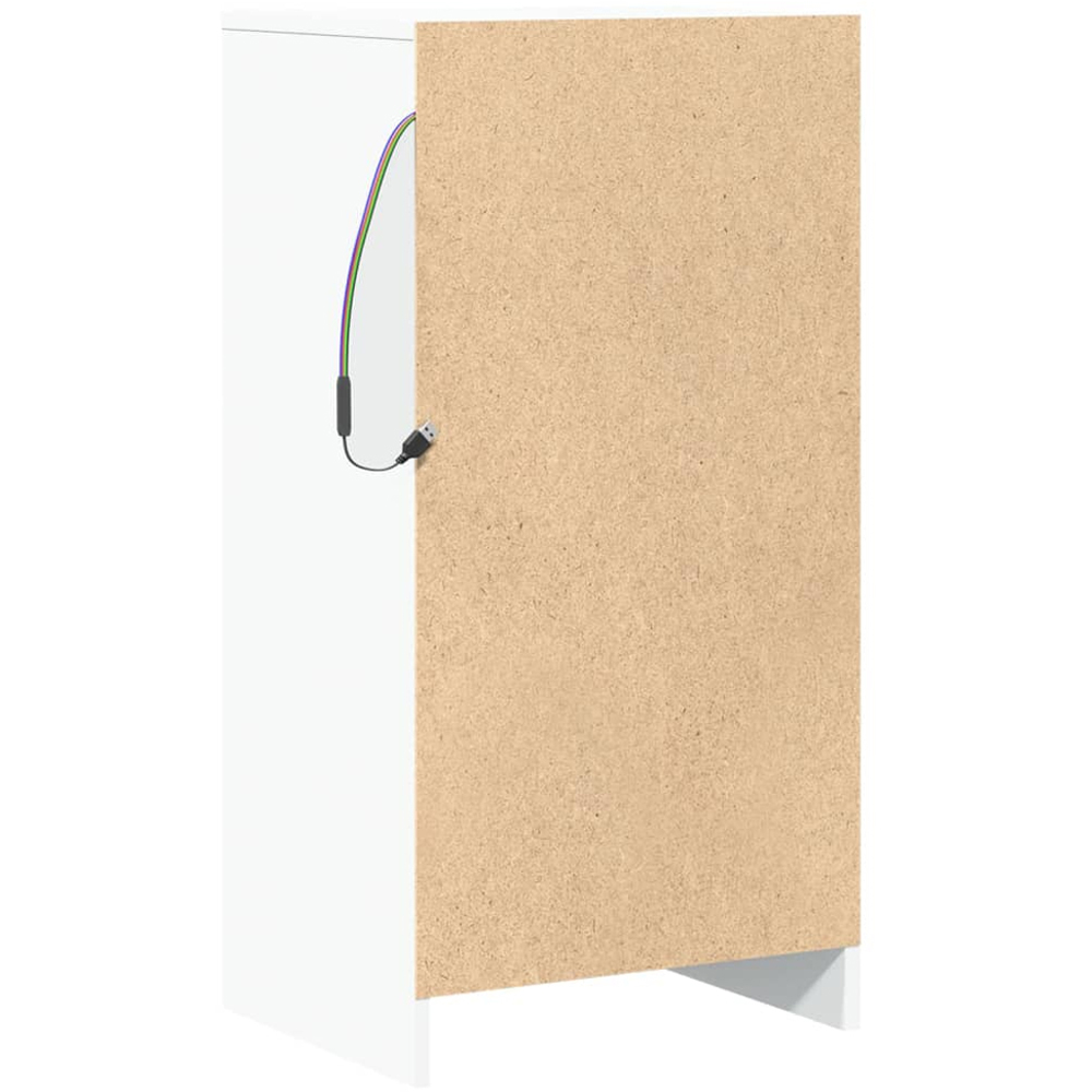 vidaXL Single Door White LED Sideboard Image 6