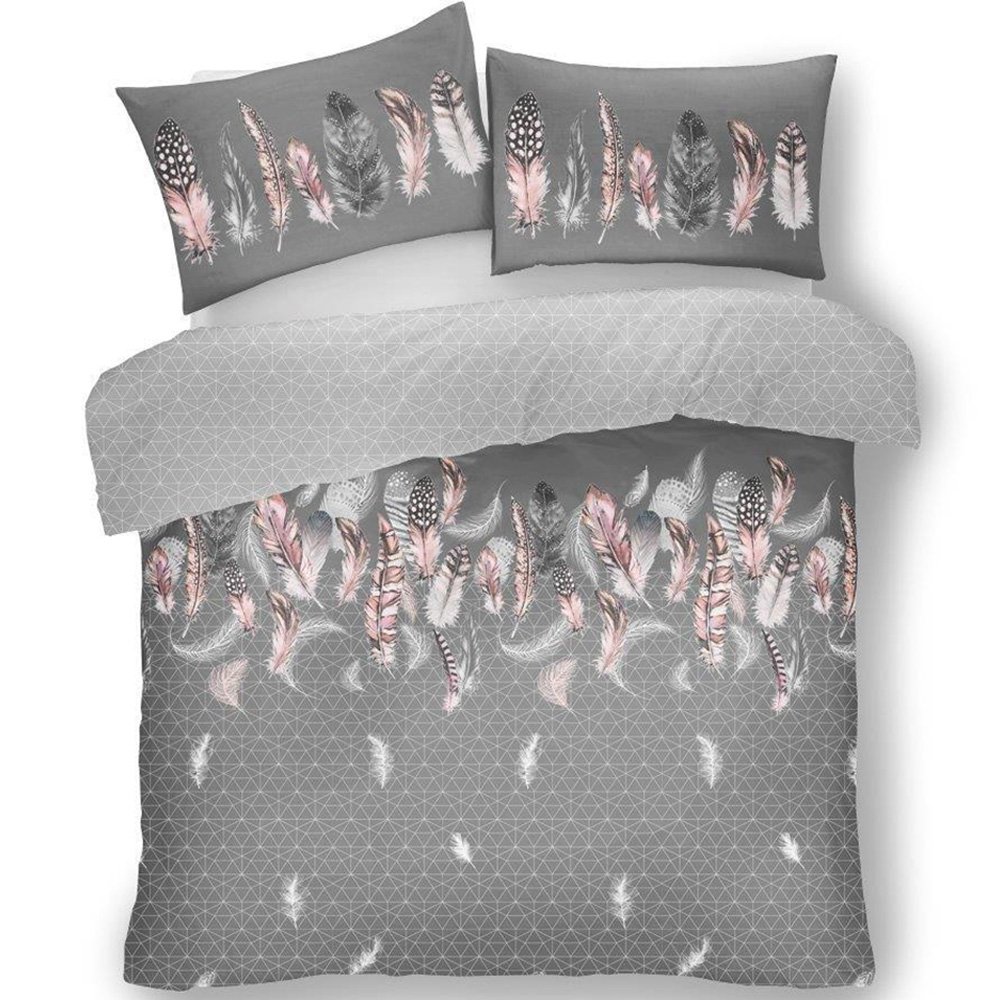 Smart Living Single Grey Feathers Duvet Set Image 2