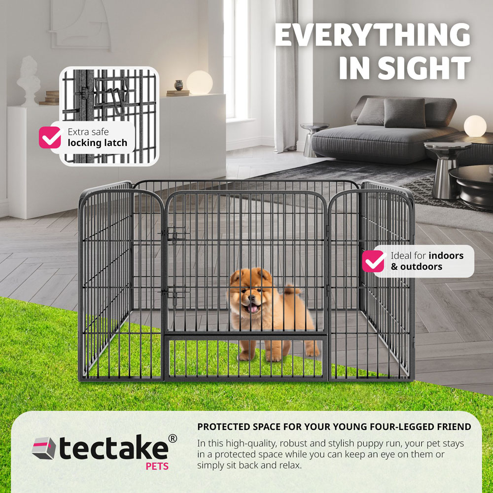 tectake 4 Piece Foldable Dog Playpen Image 8