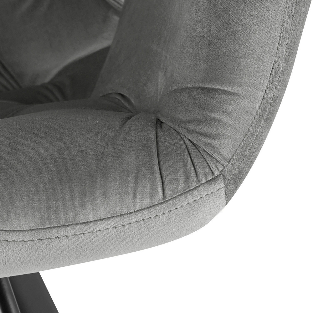 Dorel Elli Set of 2 Grey Blue Velvet Armchair Image 7