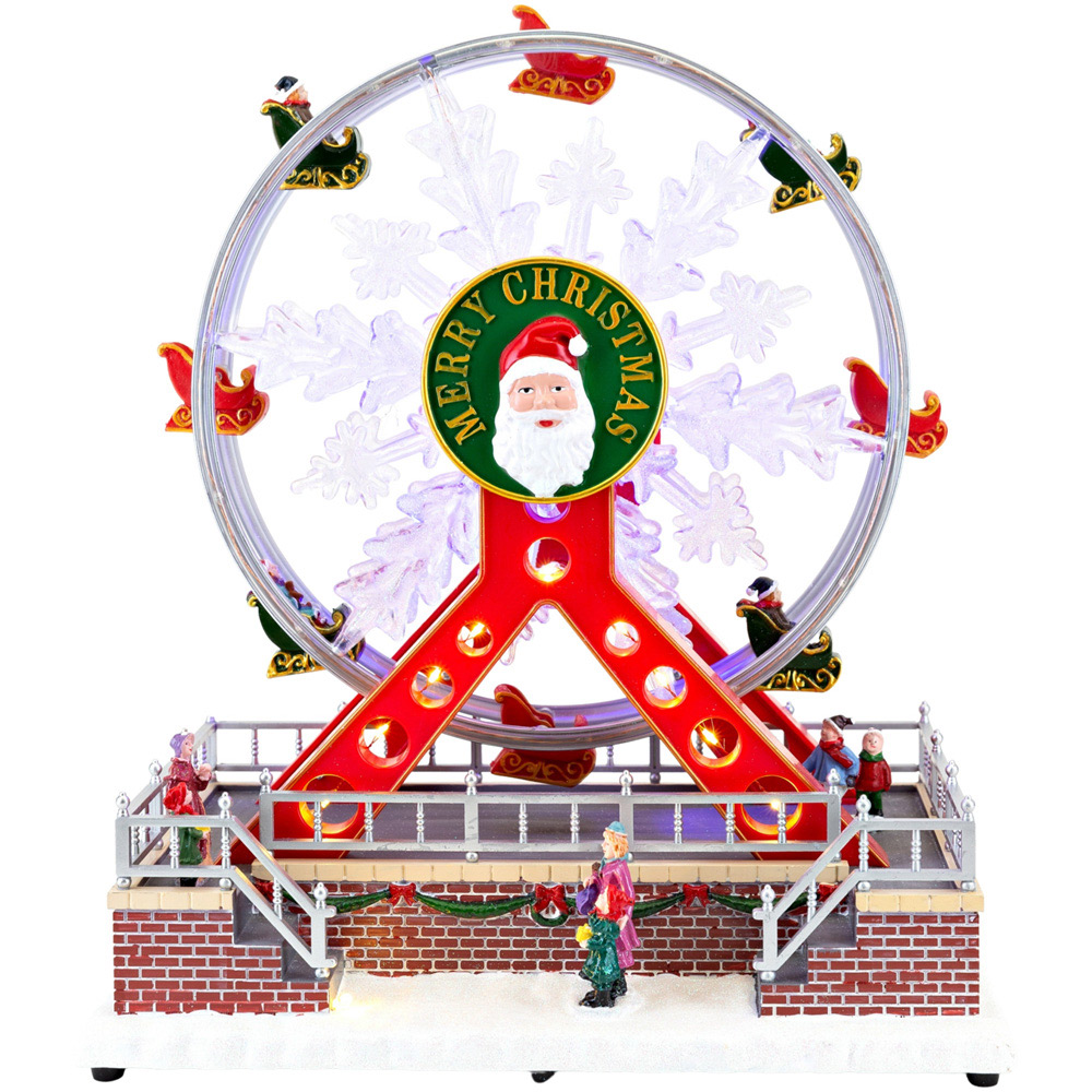 The Christmas Gift Co LED Musical Ferris Wheel Scene 30cm Image 2