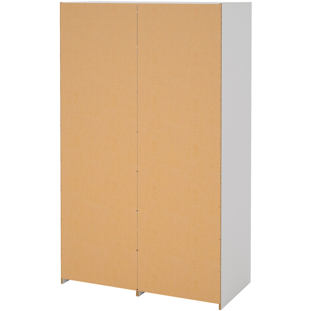 Florence Line 2 Sliding Door 4 Drawer White Wardrobe Image 4