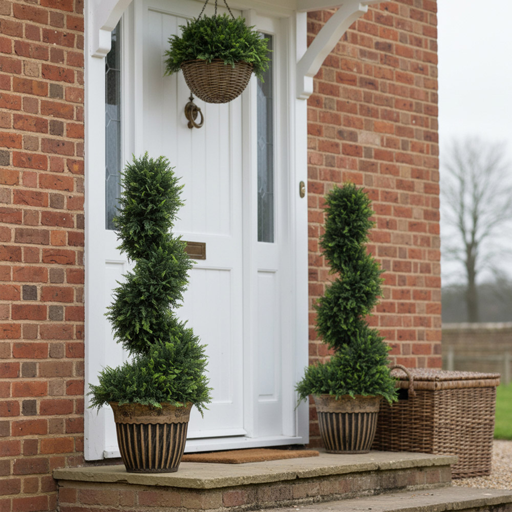 Portland Topiary Spiral Cypress Artificial Plant in Pot 3ft 2 Pack Image 6