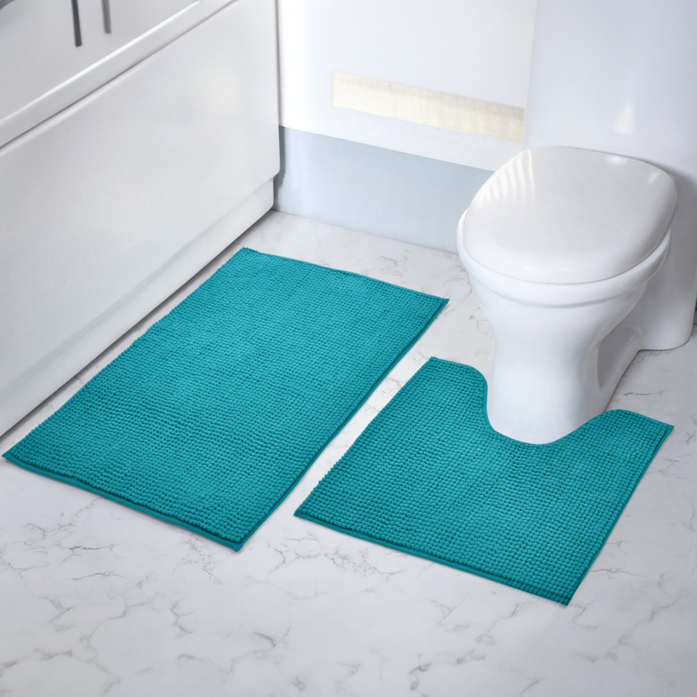 Mayfair Jade Shaggy Noodle Bath Mat 50 x 80cm Image 7