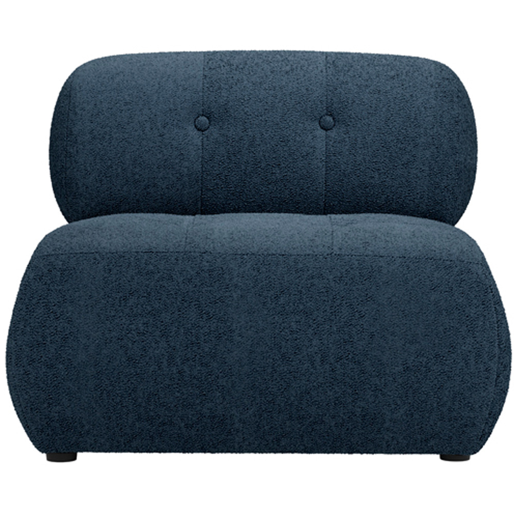 Reese Midnight Blue Boucle Fabric Accent Chair Image 3