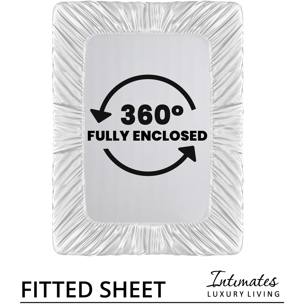 Intimates Double White Satin Bedding Set Image 8