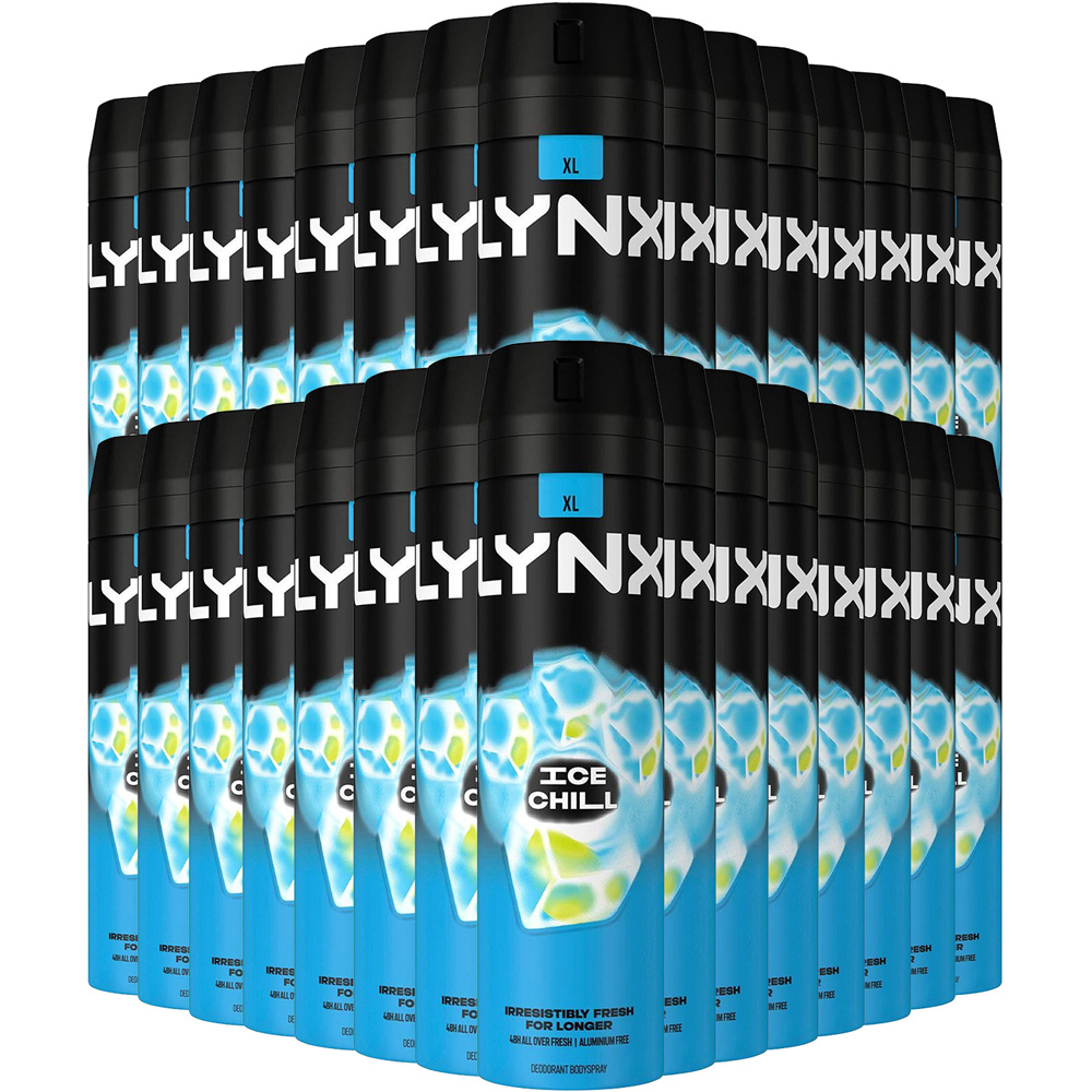 Lynx Ice Chill Iced Mint and Lemon 48H Protection Deodorant Body Spray 200ml 30 Pack Image 1