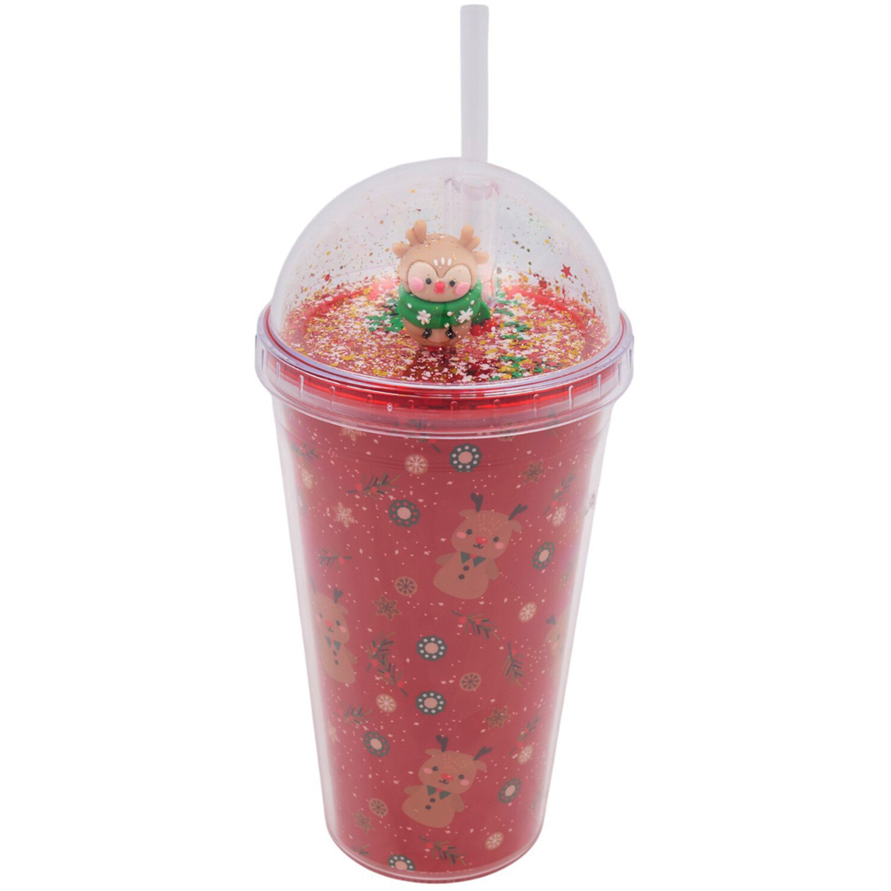 Christmas Figure Tumbler with Straw Image 5