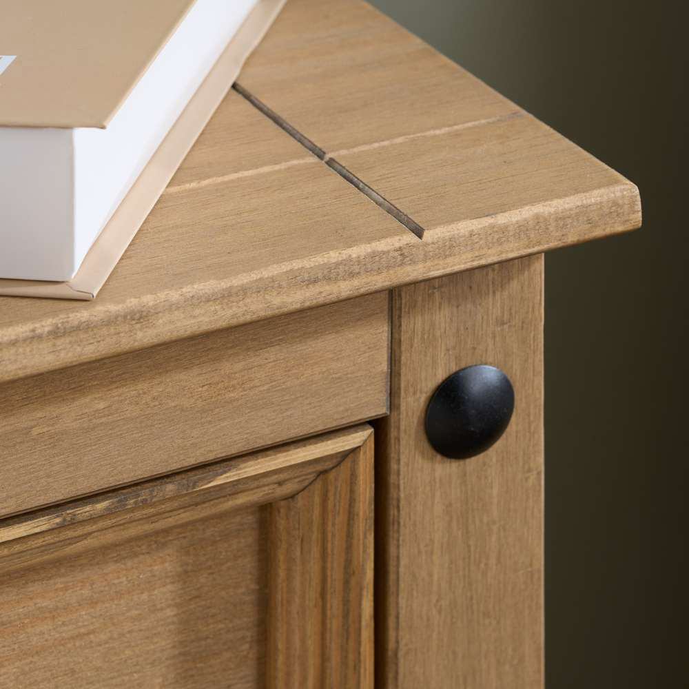 Corona 3 Drawer Large Bedside Table Image 5