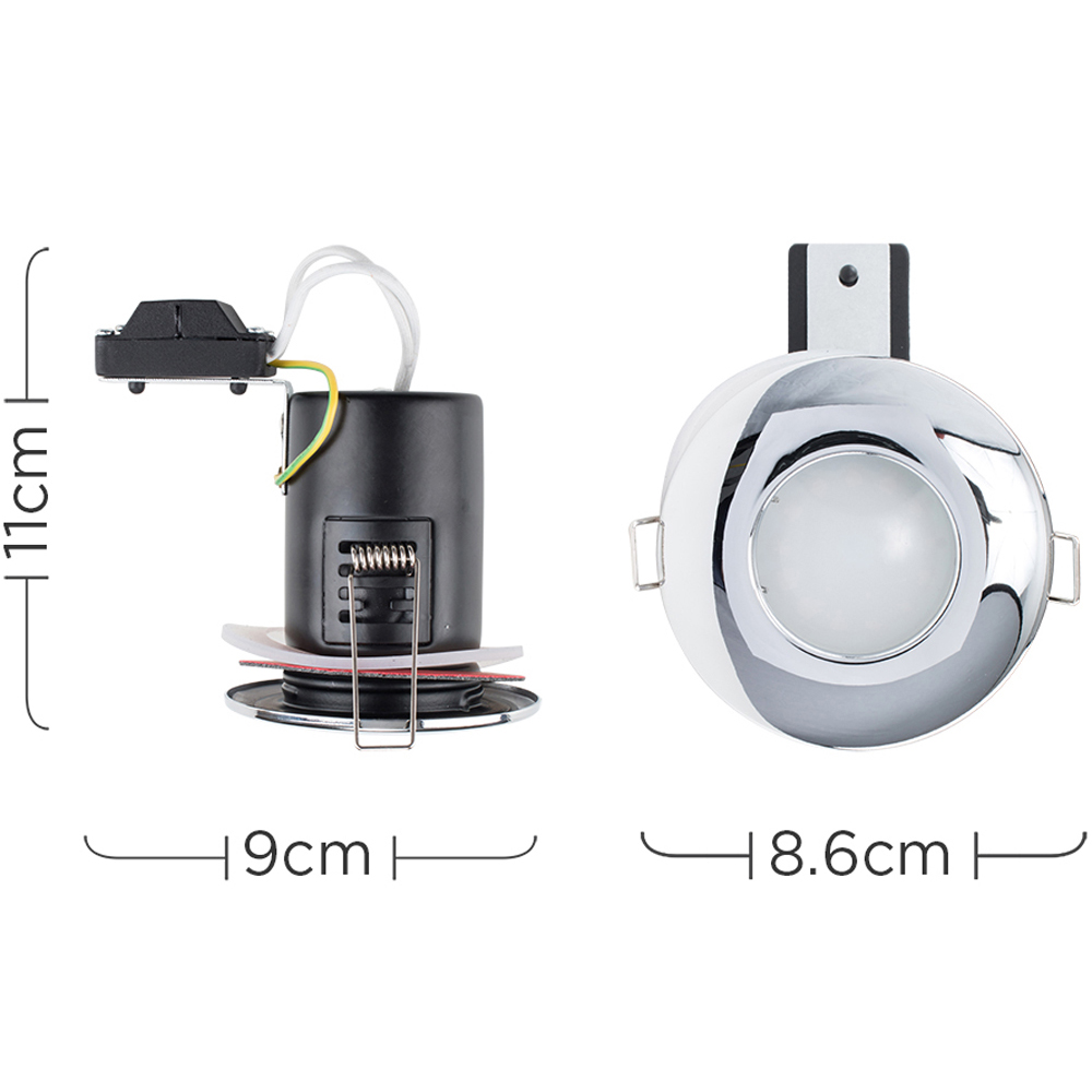 ValueLights Chrome Warm White LED Ceiling Downlight 6 Pack Image 5