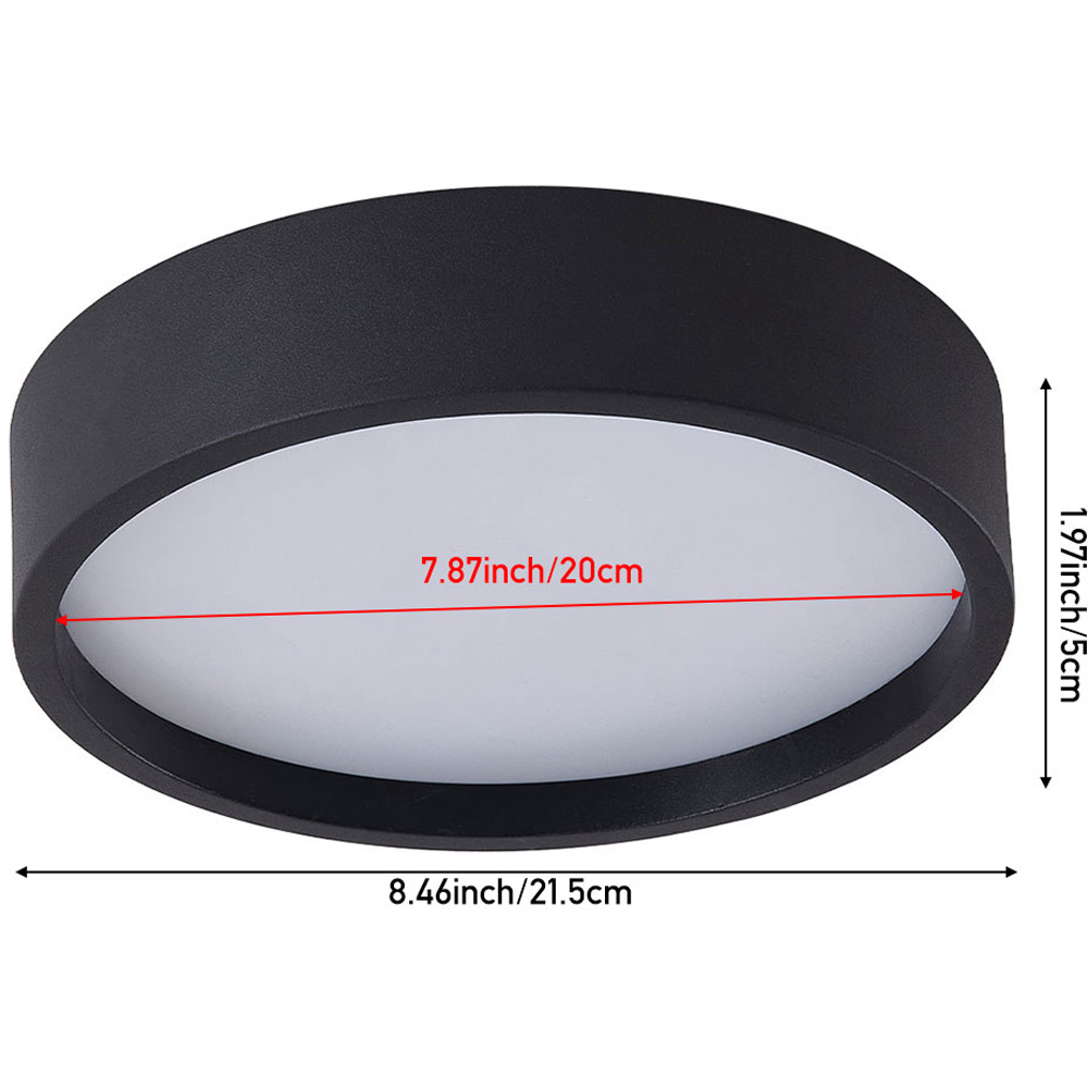 Living and Home Black LED Ceiling Light with 3 Colour Temperatures Image 8
