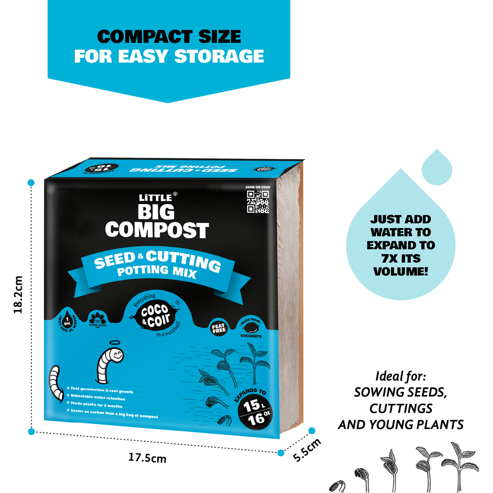 Coco & Coir Little Big Compost Seed and Cutting Compost 15L Image 8