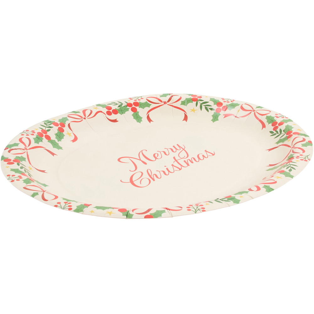 Pack of 4 Christmas Bow Platters Image 4