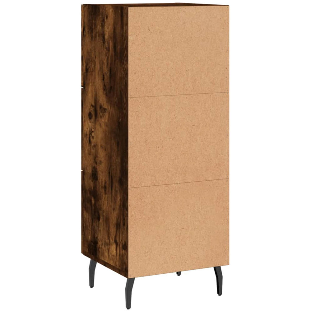 vidaXL 3 Drawer Smoked Oak Narrow Sideboard Image 8