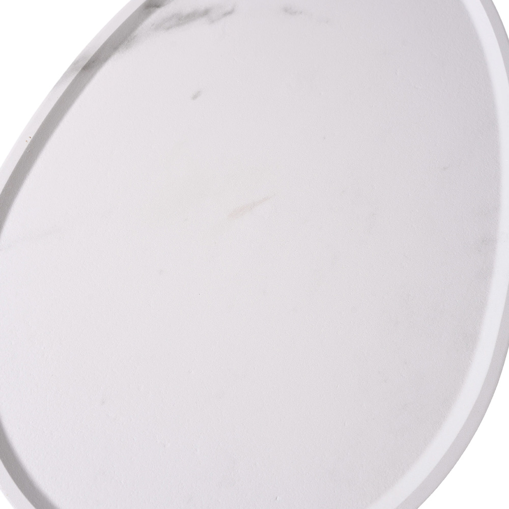 Living and Home Black and White C-Shape Side Table Image 7