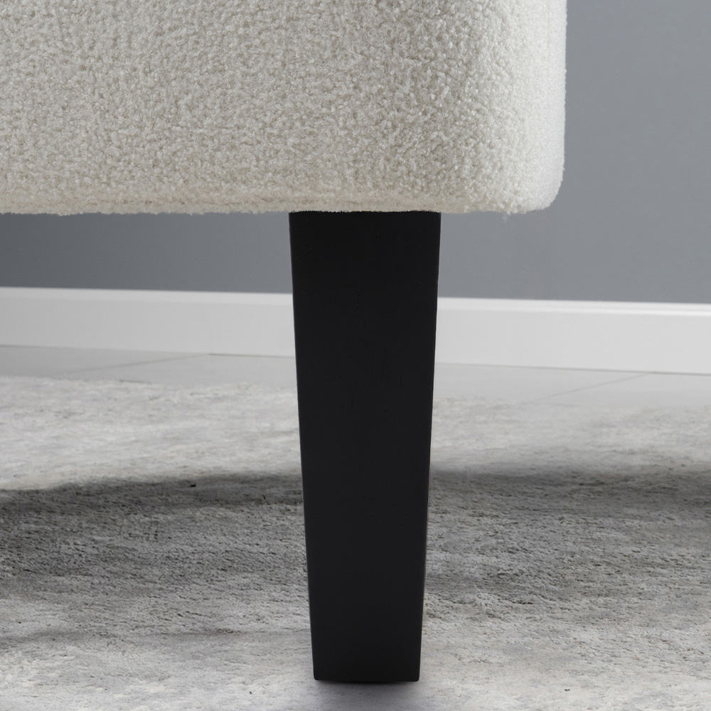 Living and Home Black Square Solid Oak Wood Furniture Leg 16cm 4 Pack Image 2