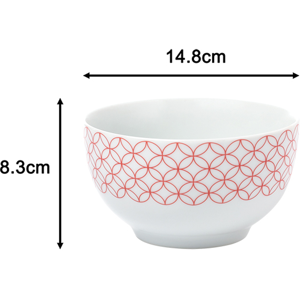 Waterside Geo Red and White 16 Piece Dinner Set Image 5