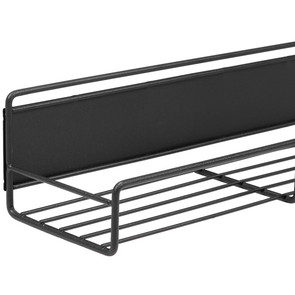 Living and Home 4 Piece Magnetic Fridge Storage Shelf with Hooks Image 5
