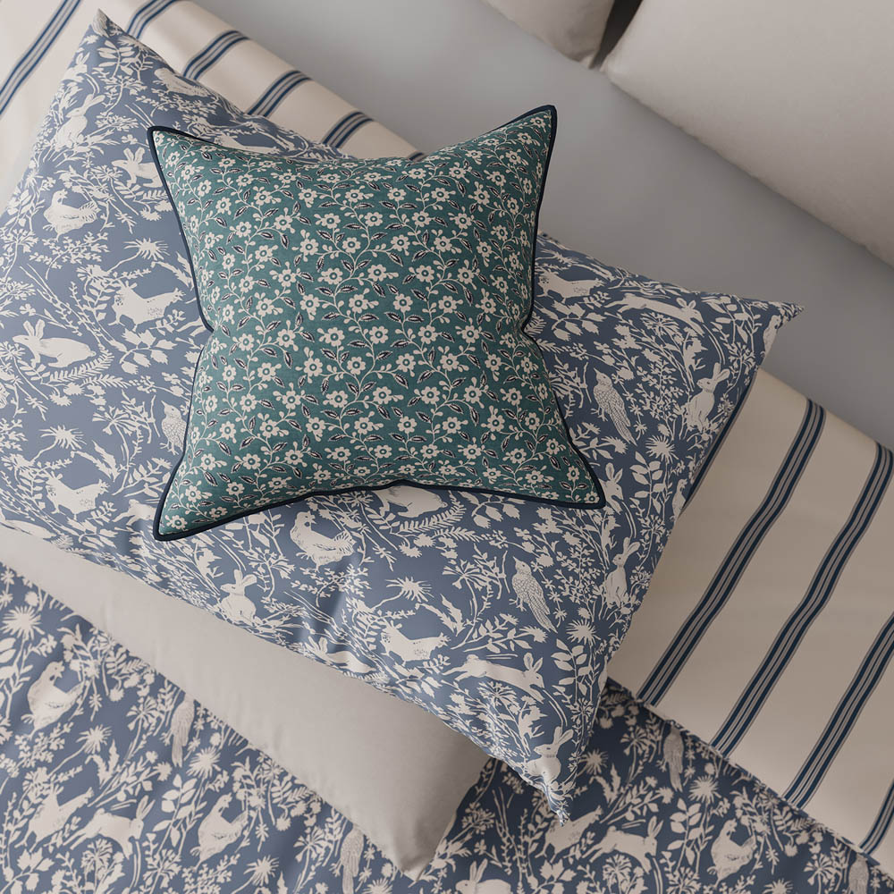Helena Springfield King Size Blue Forest Friends Duvet Set Image 3