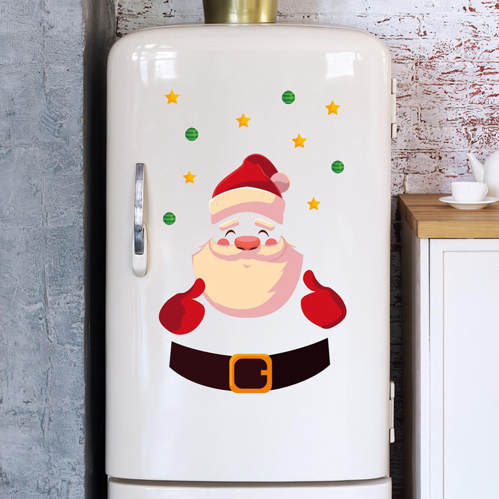 Walplus Cute Santa Claus Self Adhesive Christmas Wall Stickers 18 Piece Image 1