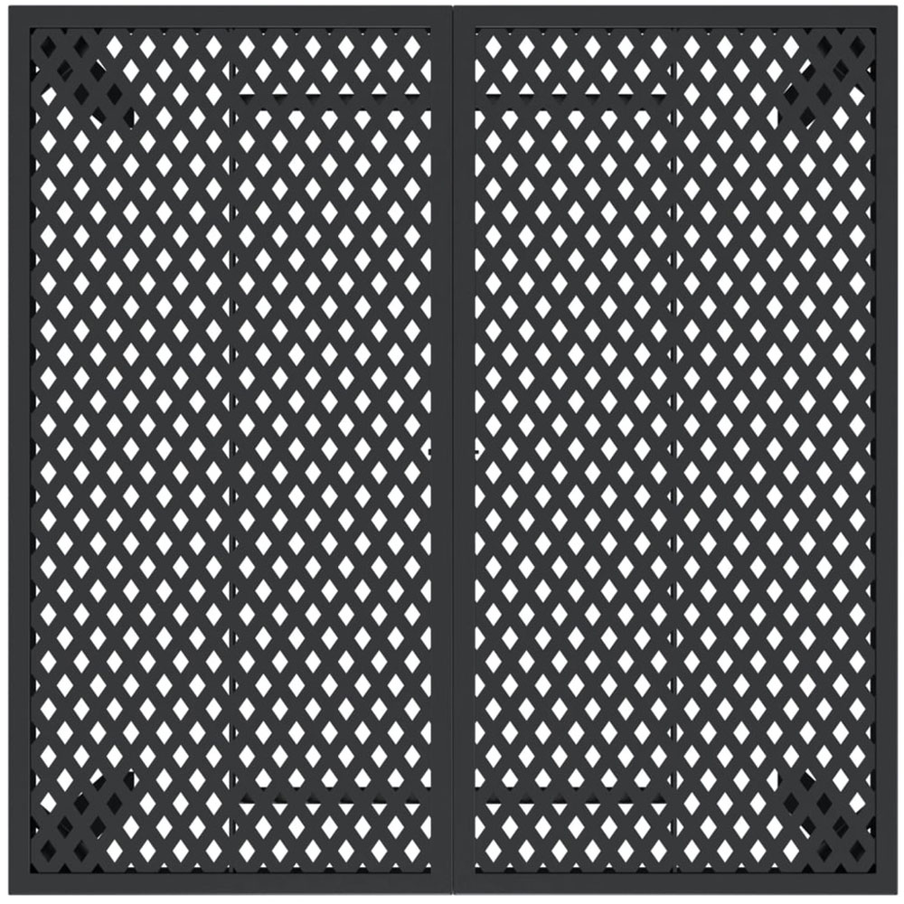 vidaXL 4 Seater Anthracite Powder Coated Steel Mesh Square Garden Table Image 5