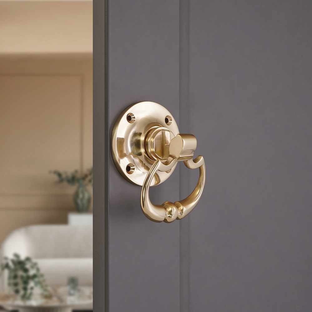 Spira Brass Polished Brass Dutch Drop Mortice Handle 2 Pack Image 2