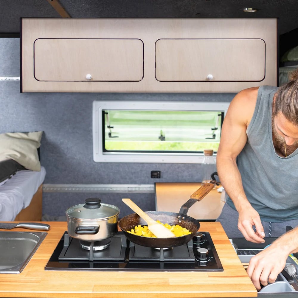MonsterShop Black Trim Overhead Camper Cabinet 120 x 35 x 35cm Image 2