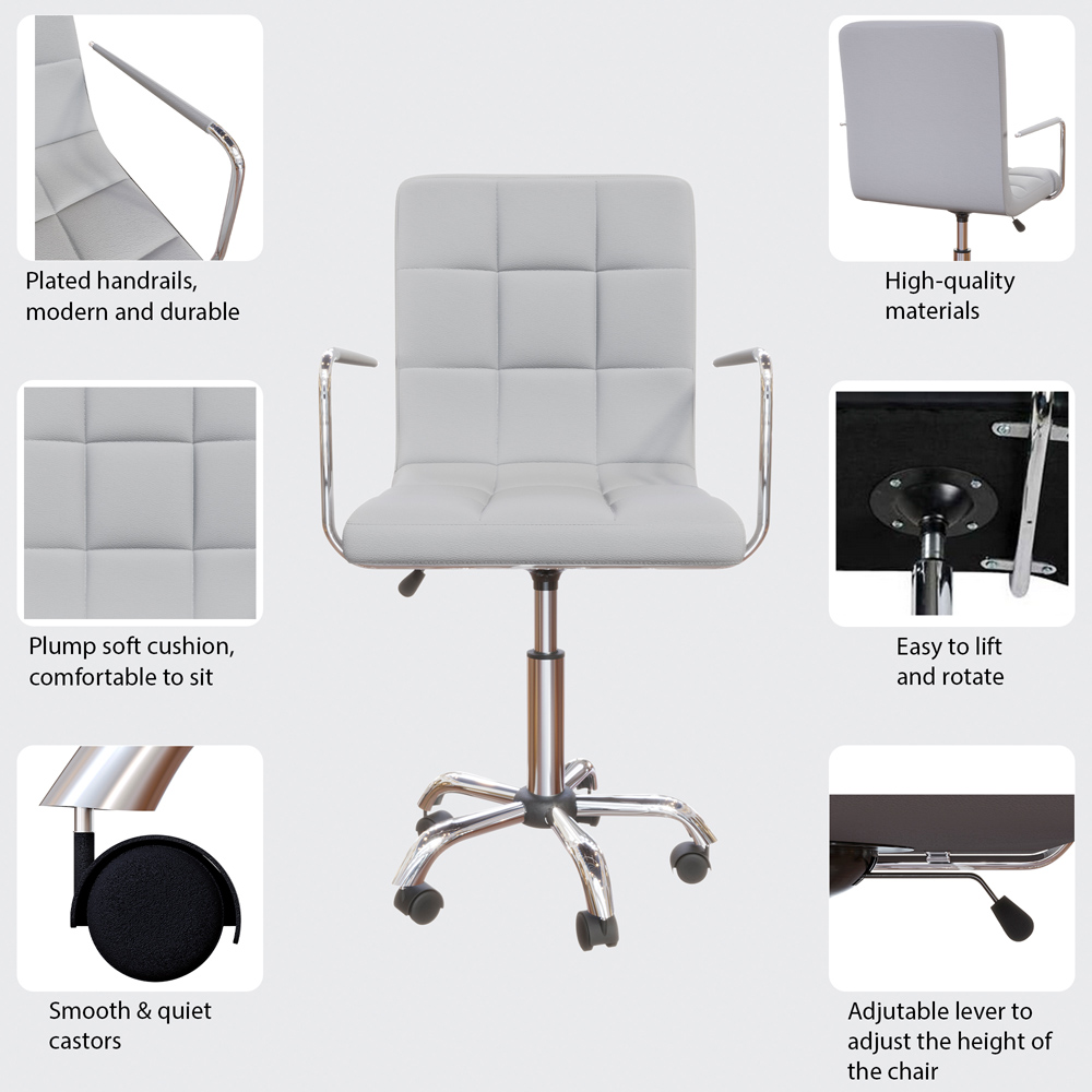 Vida Designs Calbo Grey Office Chair Image 5