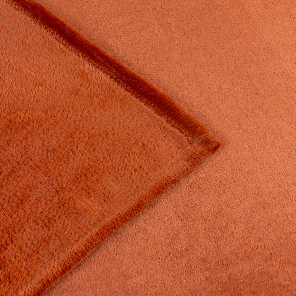 Furn Harrow Rust Fleece Throw 140 x 180cm Image 5