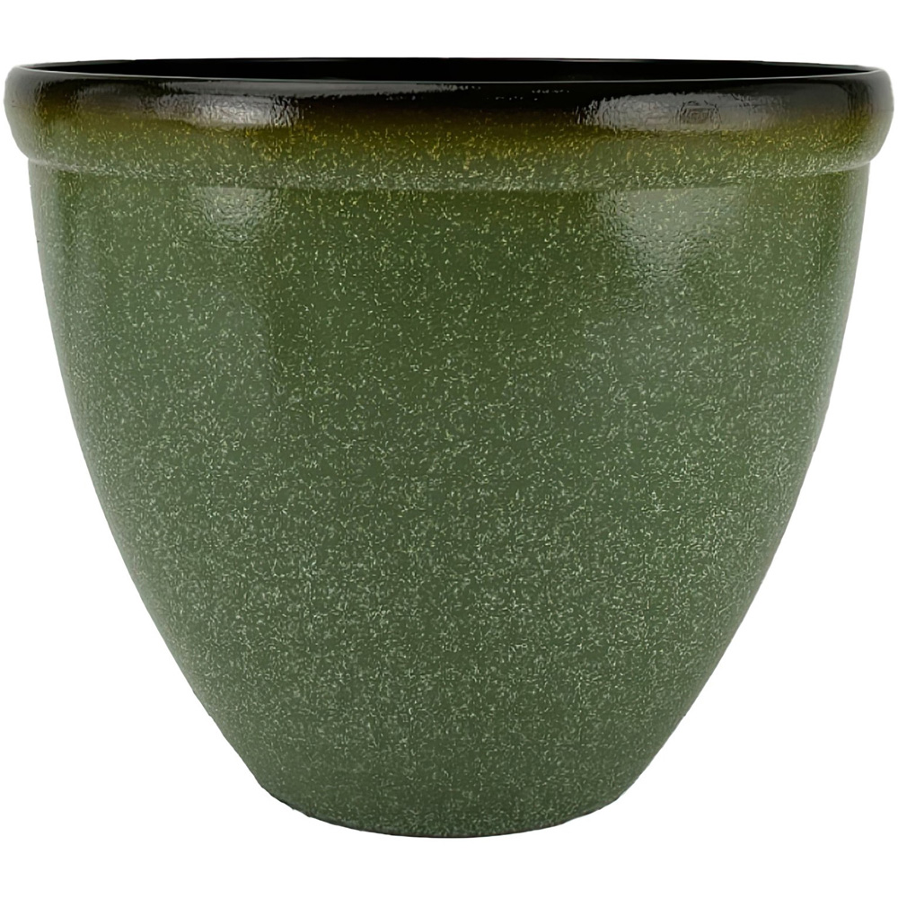 Garden Gear Sage Green Bell Glazed Planter 39.5cm Image 1