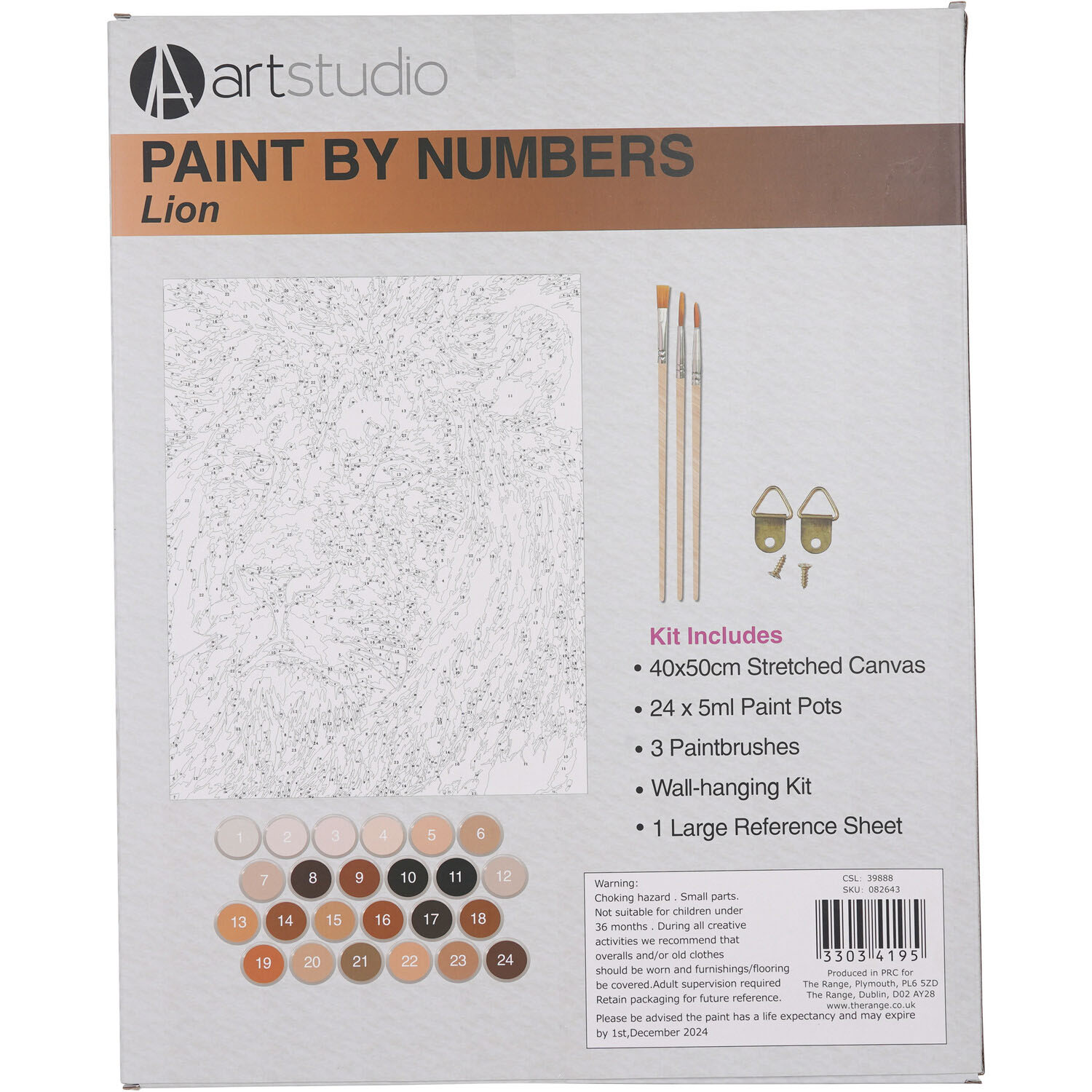 Paint by Numbers Lion or White Tiger Image 6
