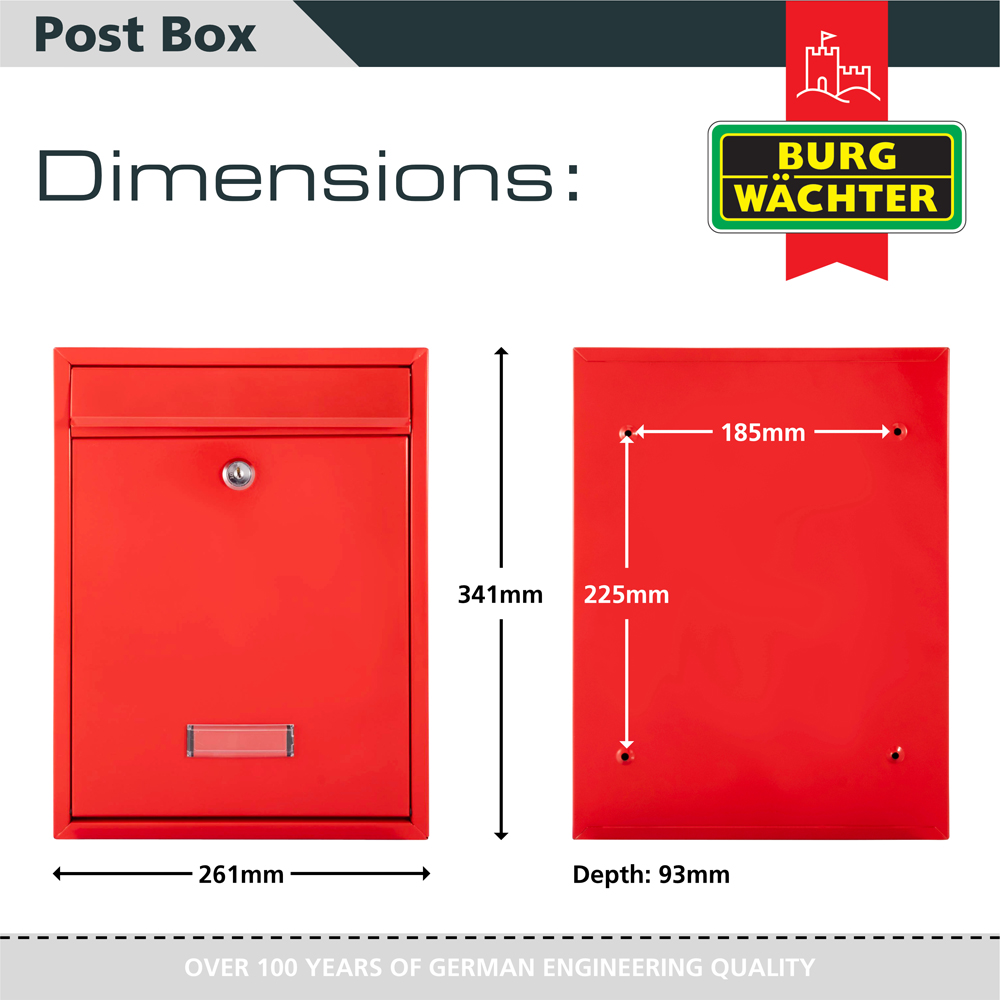 Burg-Wachter Trent Red Post Box Image 6
