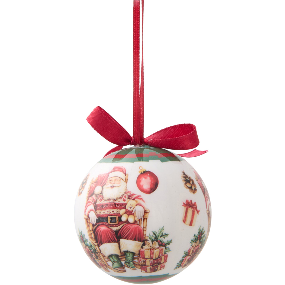 Pack of 4 Vintage Christmas Baubles Image 2