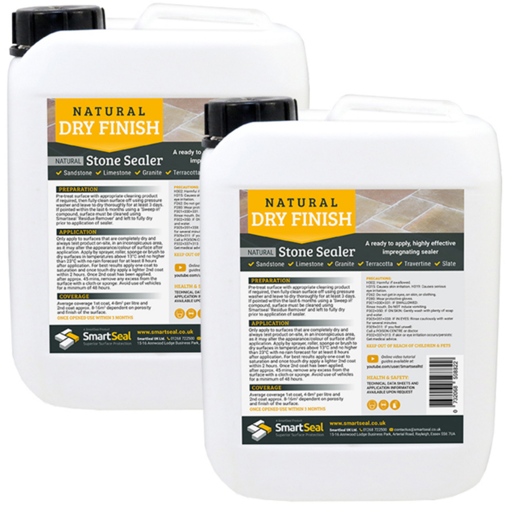 SmartSeal Dry Finish Natural Stone Sealer 5L 2 Pack Image 1