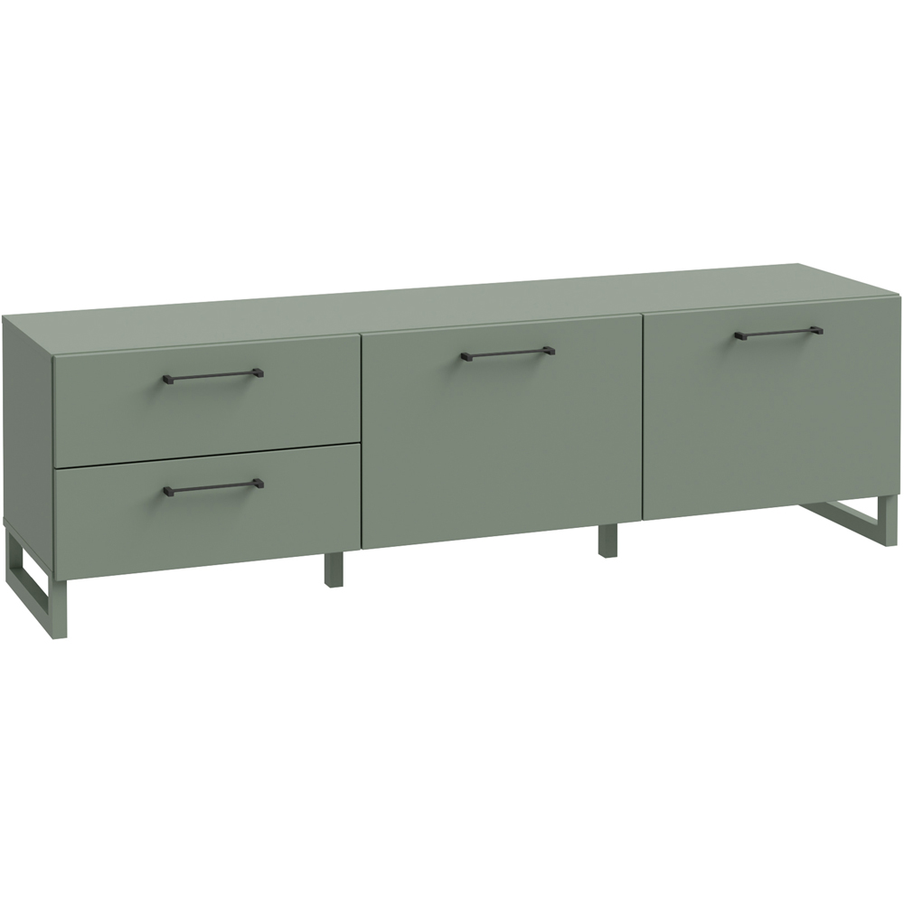 Florence Sali 2 Door 2 Drawer Sage Green TV Unit Image 2